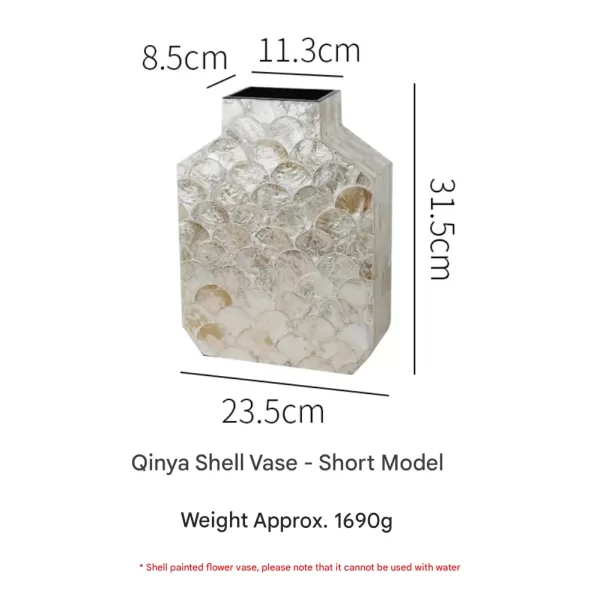 Shell Vase-Artistic Vase-Beauty Cream Toned French Seashell Vase1 - Image 5