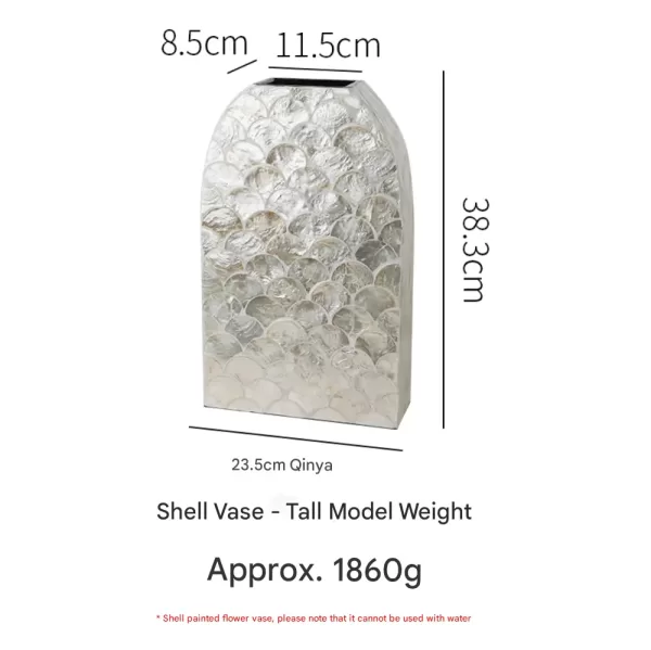 Shell Vase-Artistic Vase-Beauty Cream Toned French Seashell Vase1 - Image 4
