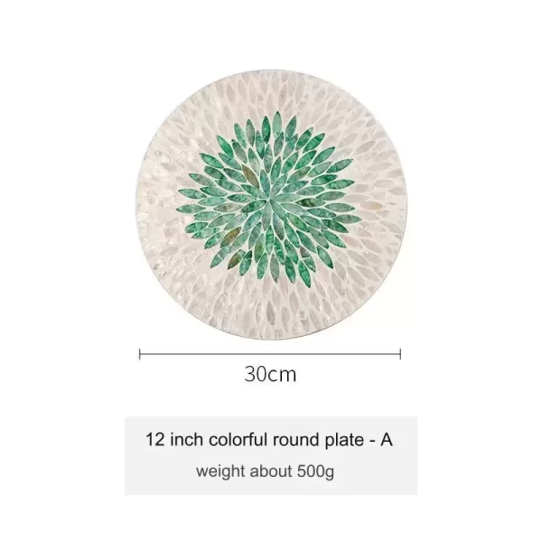 Best Shell Floral Placemats & Green Placemats Tray-of 4 - Image 2