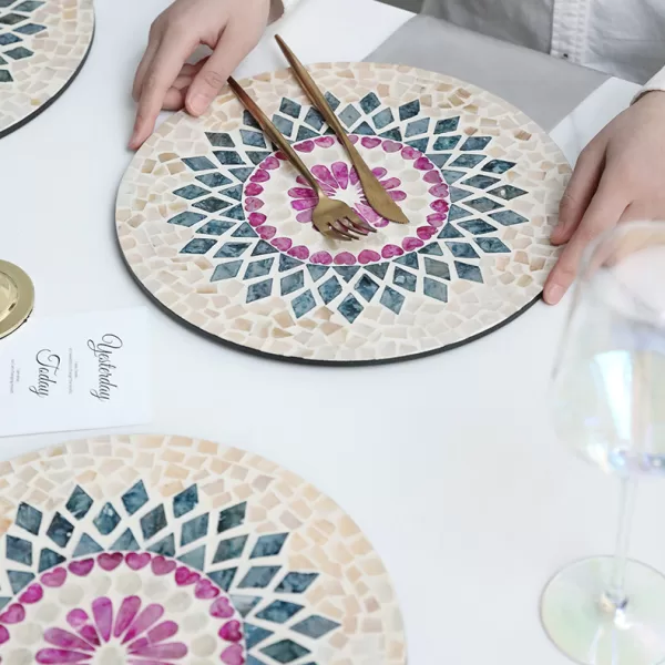 Beautiful Flower Placemats&Red Placemat for handmade placemats set of 6