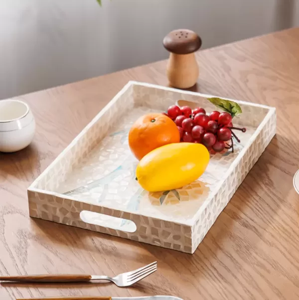Pearl Oyster Shell Ocean Decor Tray-S - Image 3