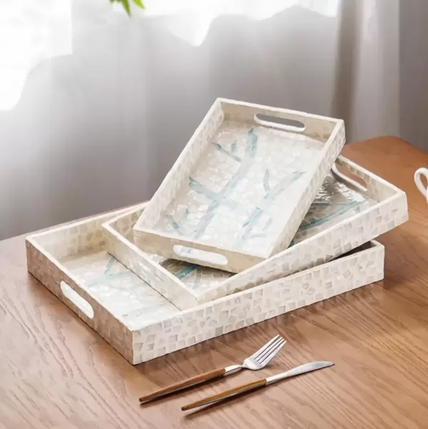Pearl Oyster Shell Ocean Decor Tray-S - Image 2