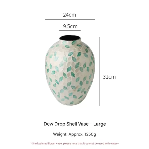 Vintage European Shell Vase – Elegant Tabletop Decoration - Image 3