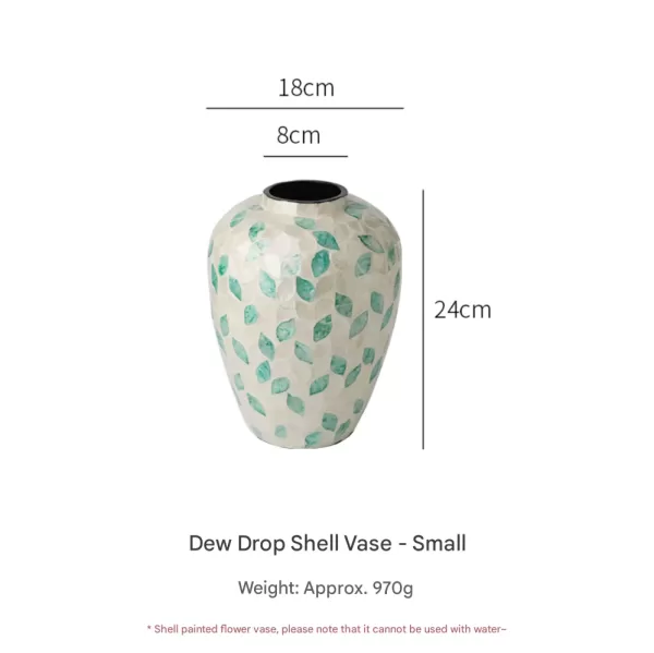 Vintage European Shell Vase – Elegant Tabletop Decoration - Image 2
