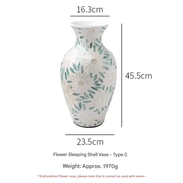 Shell Vase – Elegant Tabletop Decoration Vintage European - Image 4