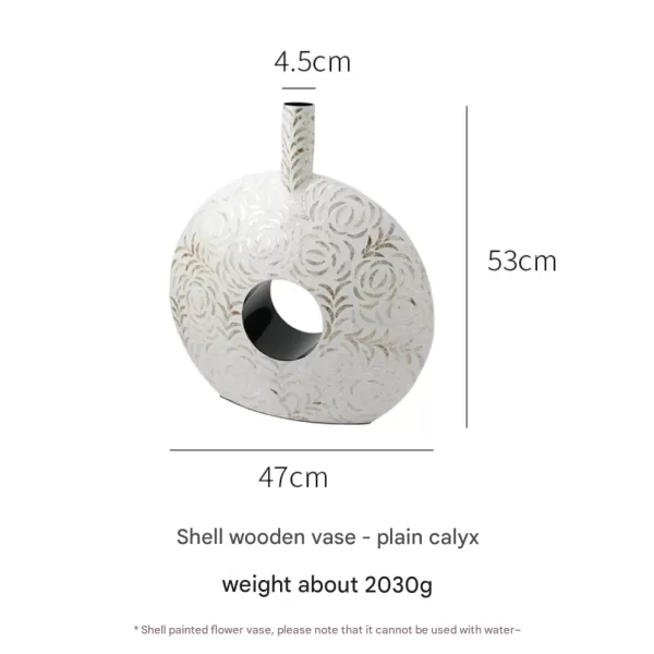 French-Inspired Shell Vase – Wabi-Sabi Elegance for Home & Boutique Spaces - Image 4