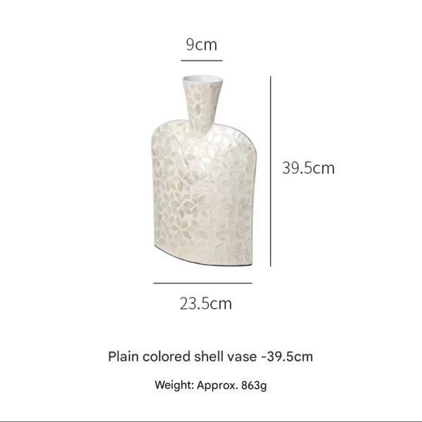 French-Inspired Shell Vase – Wabi-Sabi Elegance for Home & Boutique Spaces - Image 2