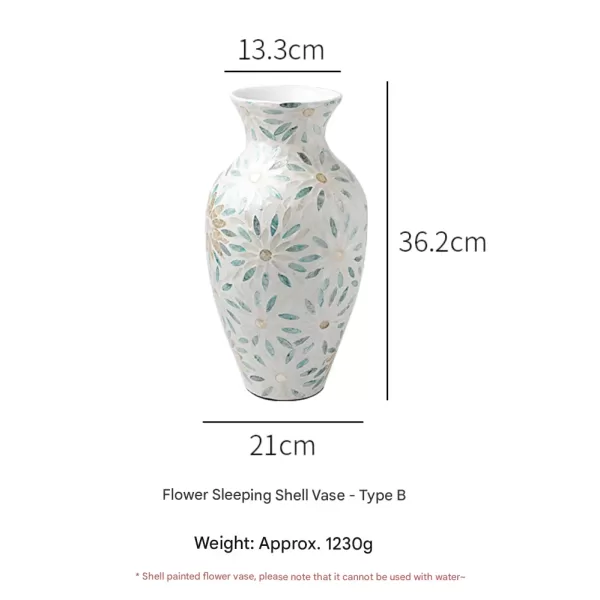 Shell Vase – Elegant Tabletop Decoration Vintage European - Image 3