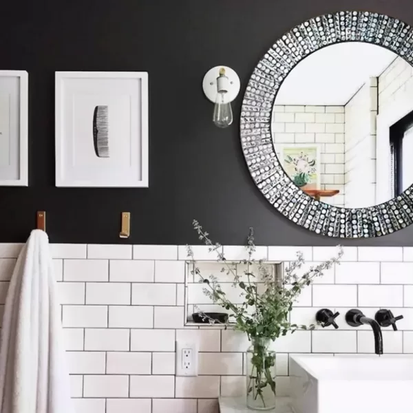 Light color shell mirror dresser mirror round decorative wall mirror home sink bathroom mirror 2025 - Image 5